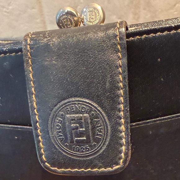 Fendi Pequin Striped Kisslock Wallet - Picture 10 of 14